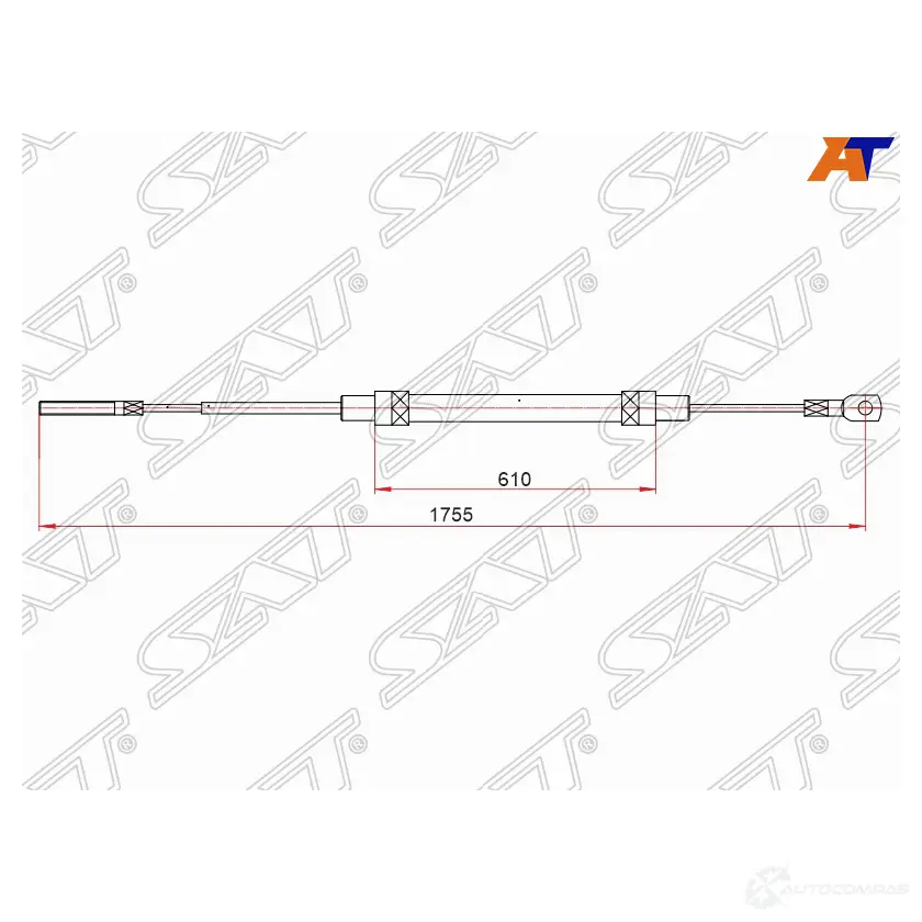 Трос ручного тормоза BMW 5-SERIES E34 III 87-95 SAT 1440513081 ST-52-0025 8X8H 0A изображение 0