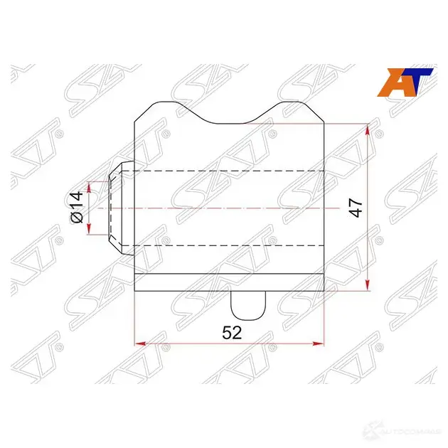 Втулка переднего стабилизатора D-23 TOYOTA AVENSIS ZRT270 08- RH SAT 1422826843 01HH Z ST-48815-05160