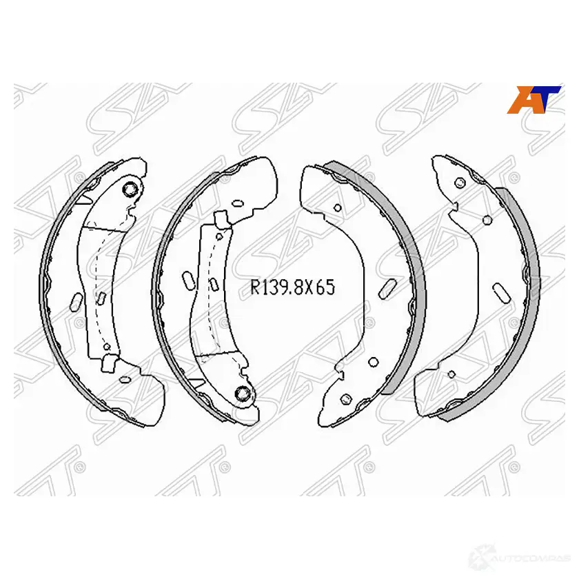 Колодки тормозные зад FORD TRANSIT 00-06 (диски 16') SAT ST-4525732 1440516038 D43L D