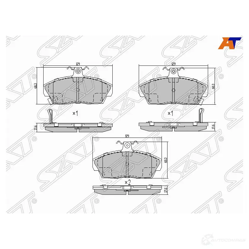 Колодки тормозные перед HONDA CIVIC EK SAT ST-45022-S74-E50 1422804861 V OKW3W изображение 0