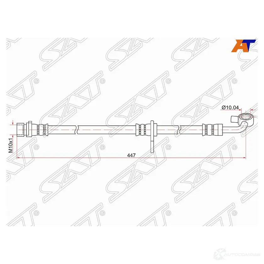 Шланг тормозной передний (Таиланд) HONDA FIT/JAZZ II 2008-2013 LH SAT ST-01465-TF0-000 ZGEA7R 9 1422804344 изображение 0