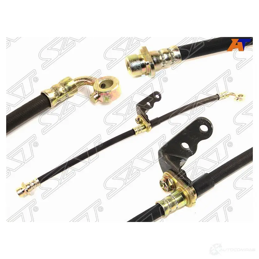 Шланг тормозной передний (Таиланд) HONDA CIVIC/FERIO/DOMANI/ORTHIA/ISUZU JEMENI 96- RH L=415 SAT 1422802848 0 MXI11 ST-01464-S04-V10
