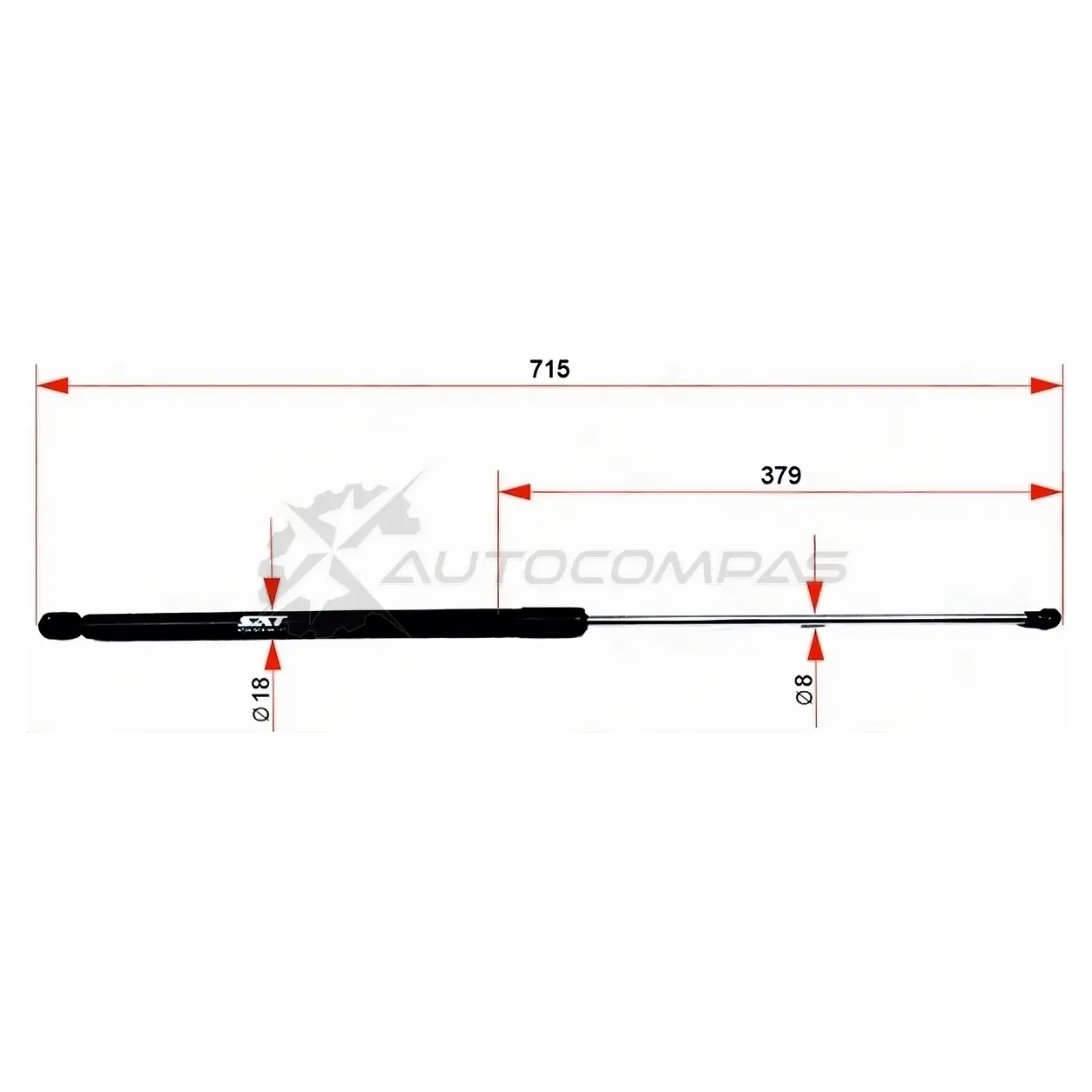 Амортизатор капота Toyota WINDOM MCV30 01-06 слева=справа SAT ST534400W040 6T7XE N 1440541826 изображение 0