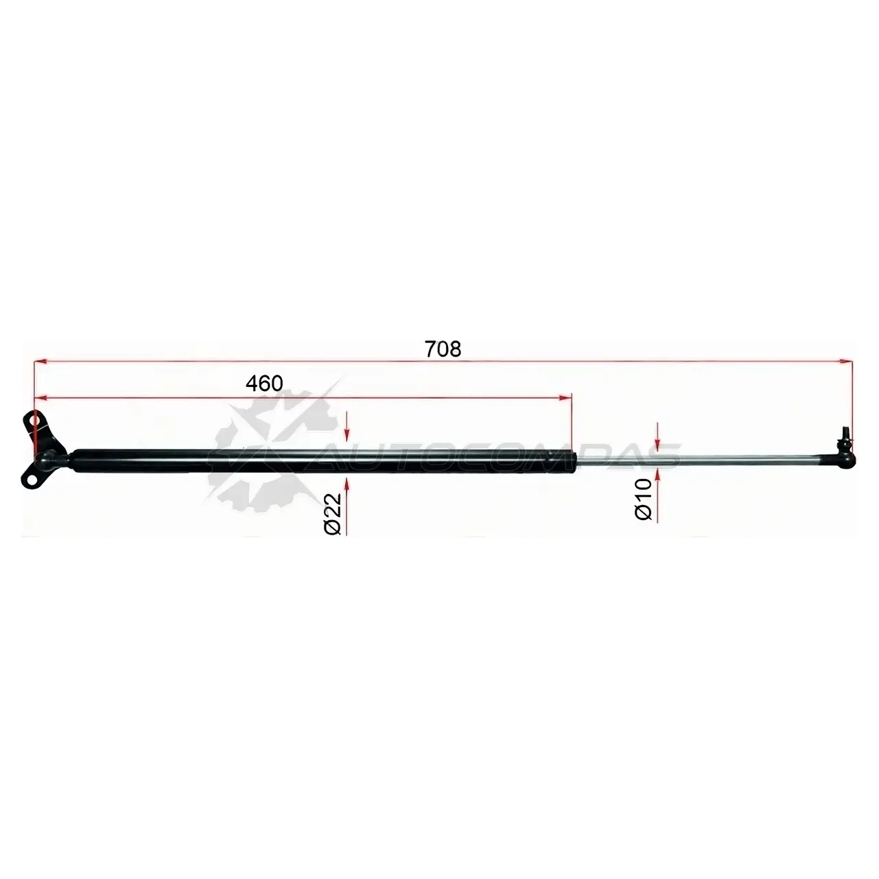 Амортизатор крышки багажника HONDA STREAM RN 00- справа SAT PYCI4 D ST04741S7A000 1422803110 изображение 0