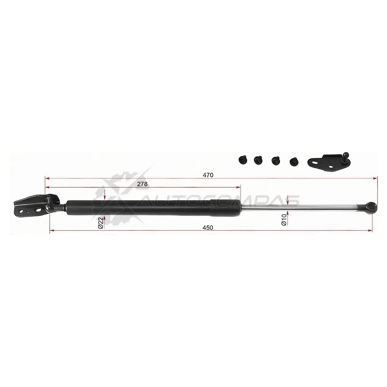 Амортизатор крышки багажника Toyota CALDINA T21 97-02 слева SAT 1440541349 ST6896080011 5ZK2 YZW