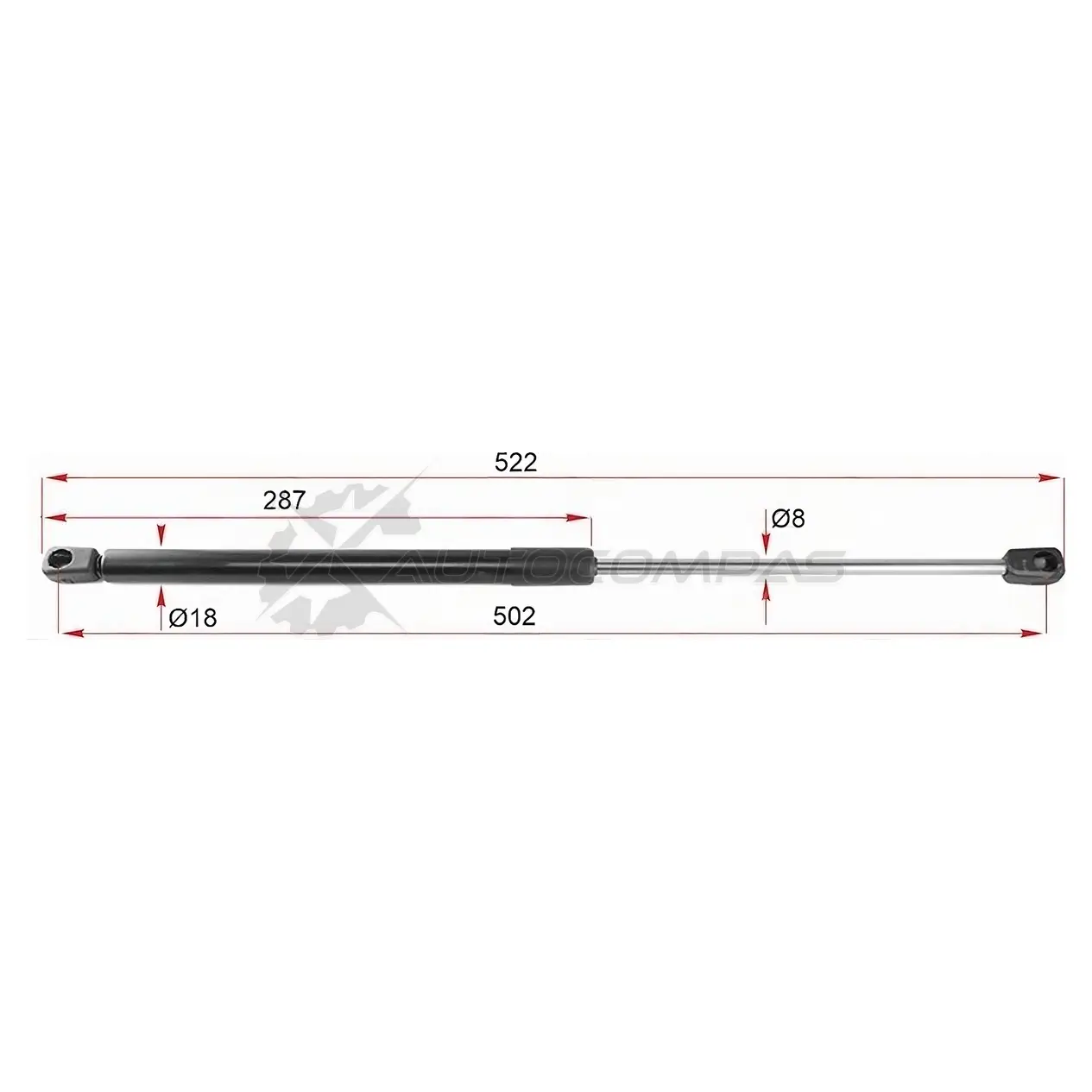 Амортизатор крышки багажника VOLKSWAGEN GOLF III 91-97 SAT ISKW 7M 1422833663 ST1H6827550A