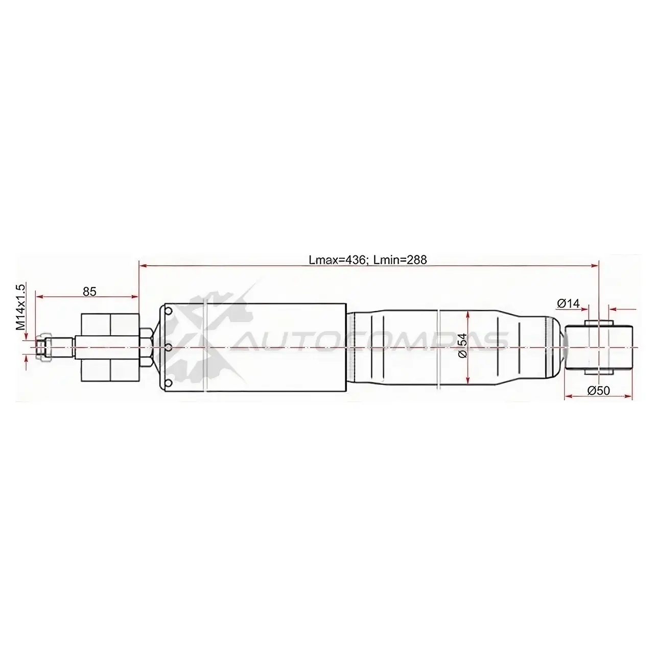 Амортизатор передний Toyota LAND CRUISER 100 98-07 слева=справа SAT 1422828241 8 U0Q4 ST4851169545 изображение 0