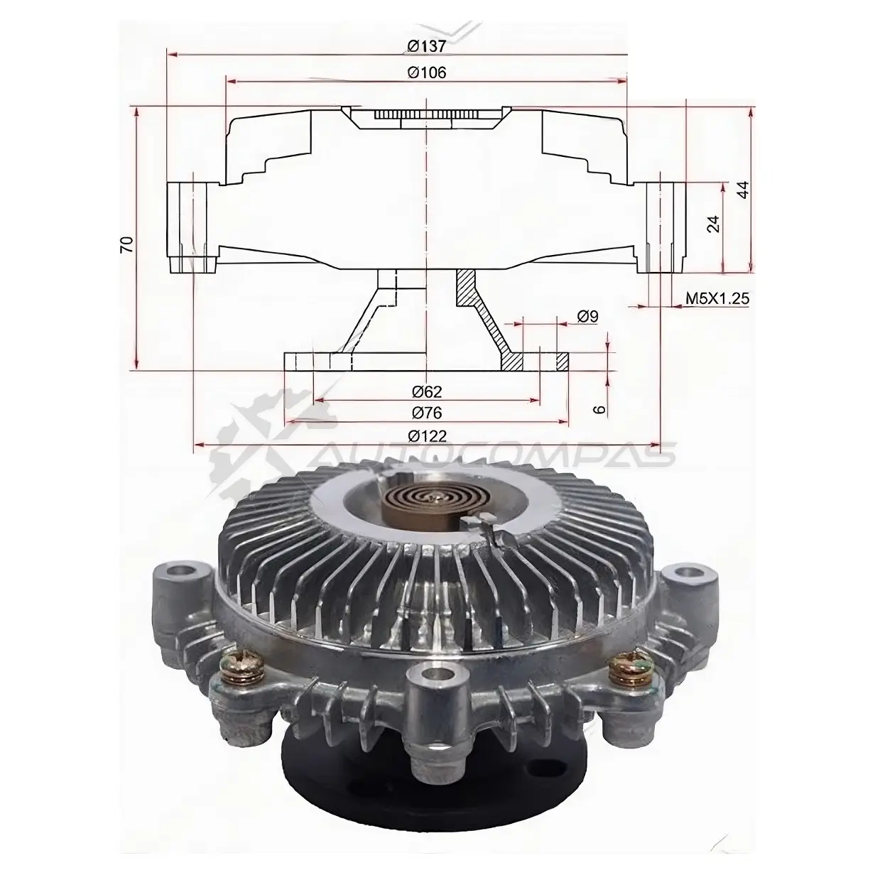 Вискомуфта Toyota DYNA,TOYOACE,HIACE,HILUX 1RZ-E SAT E SKGSZ 1422825446 ST1621075070