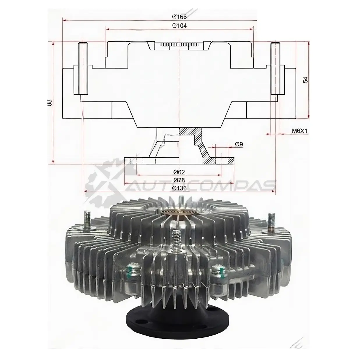 Вискомуфта Toyota LAND CRUISER 80,100 1F 92 SAT XR FA3BY 1422822358 ST1621066020