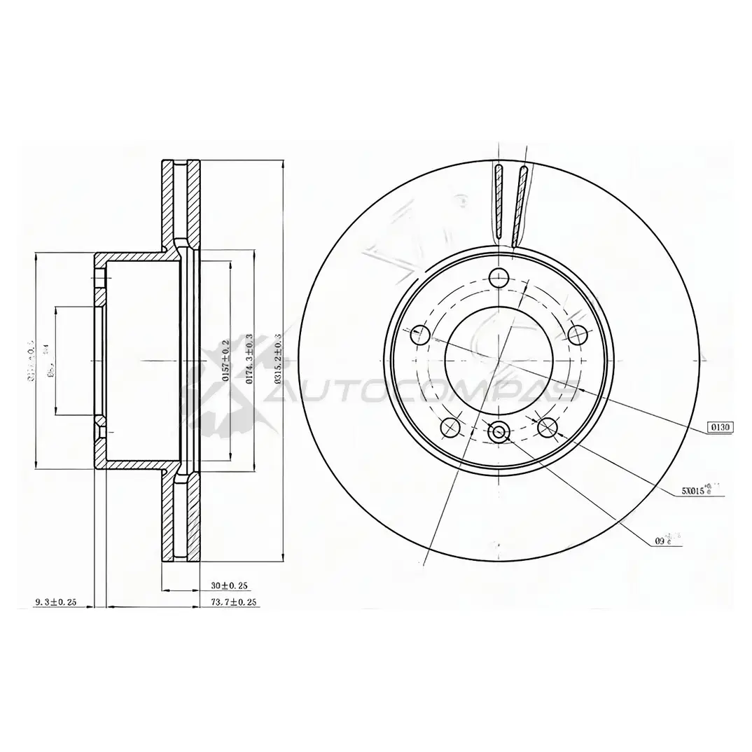 Тормозной диск передний MERCEDES W463 G500 90 SAT 1422812187 MR0 V5OK STA4634210012
