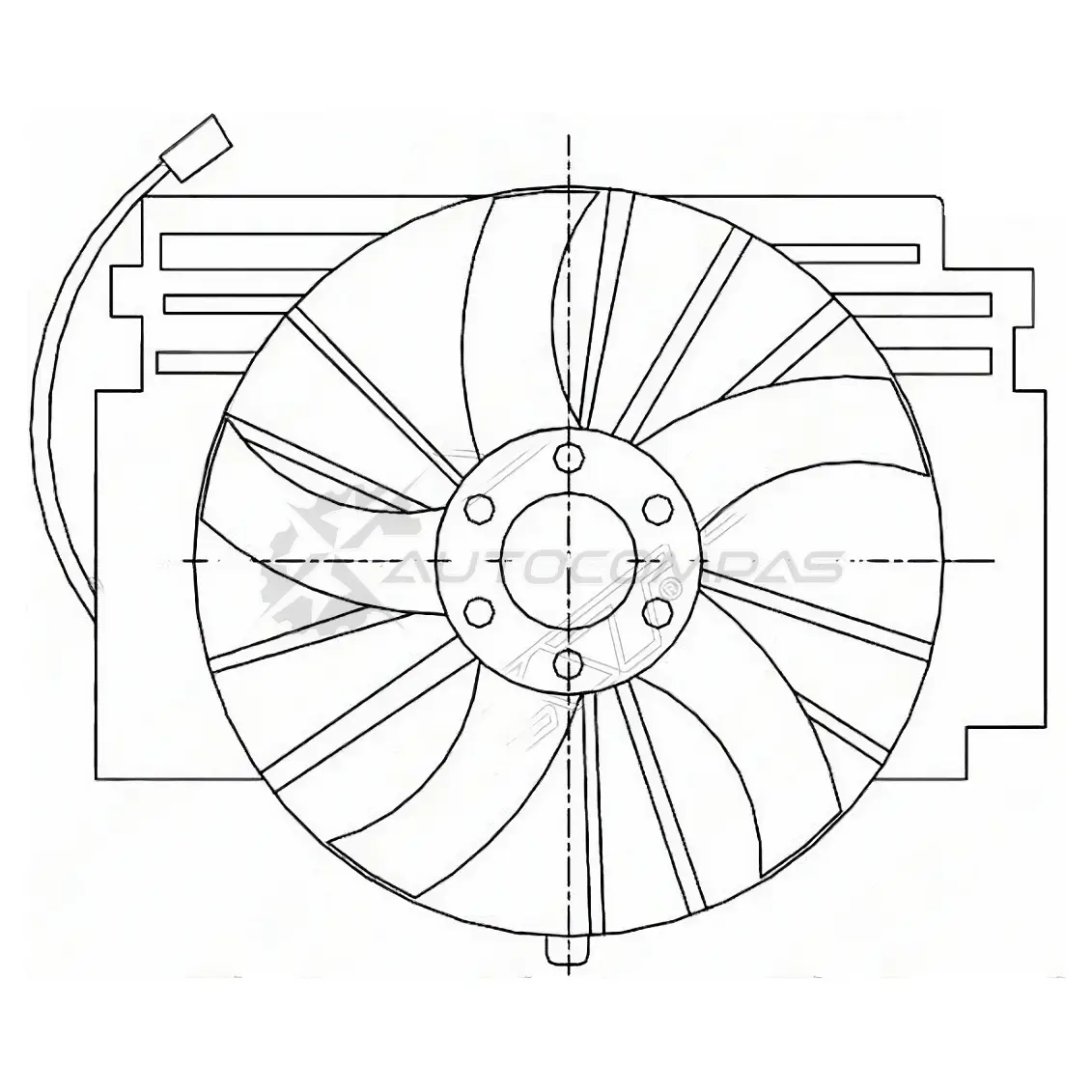 Диффузор радиатора в сборе BMW X5 E53 99-04 SAT STBMX5201B0 1422798420 RNQ 43 изображение 0