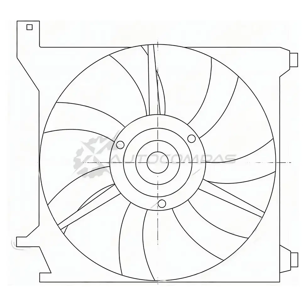 Диффузор радиатора в сборе KIA CERATO/FORTE 1.6/2.0 04-09 SAT 1422808315 STKA432010 934S F изображение 0