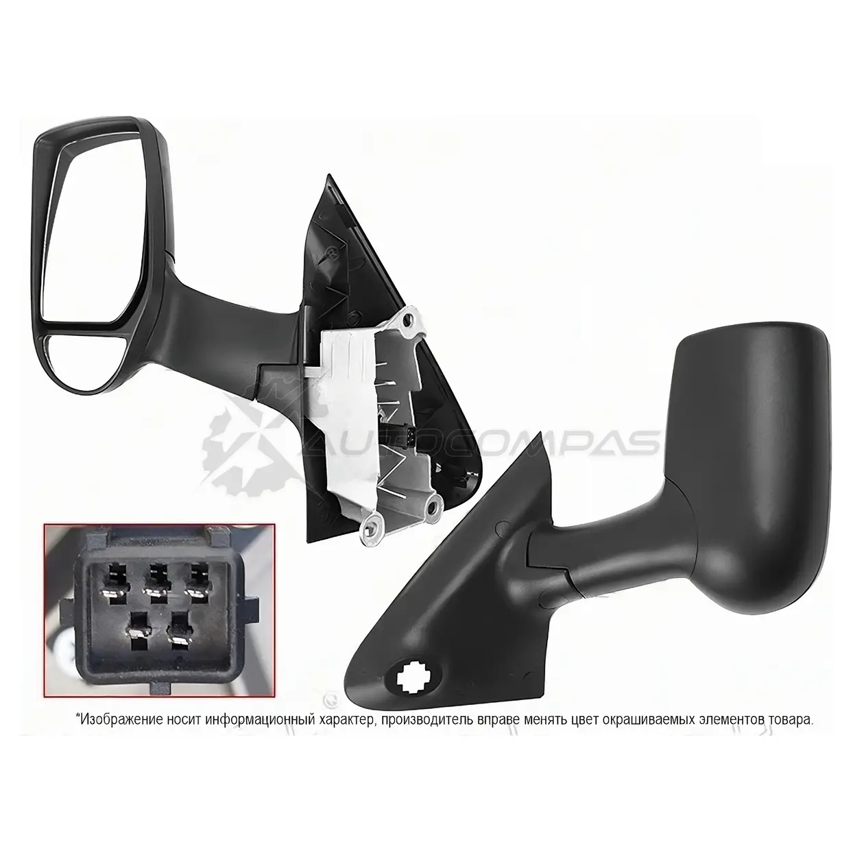 Зеркало FORD TRANSIT 06-14 слева обогрев, 5 контактов, длинное SAT 1422801383 STFDR7940B2 M 4VULCF изображение 0