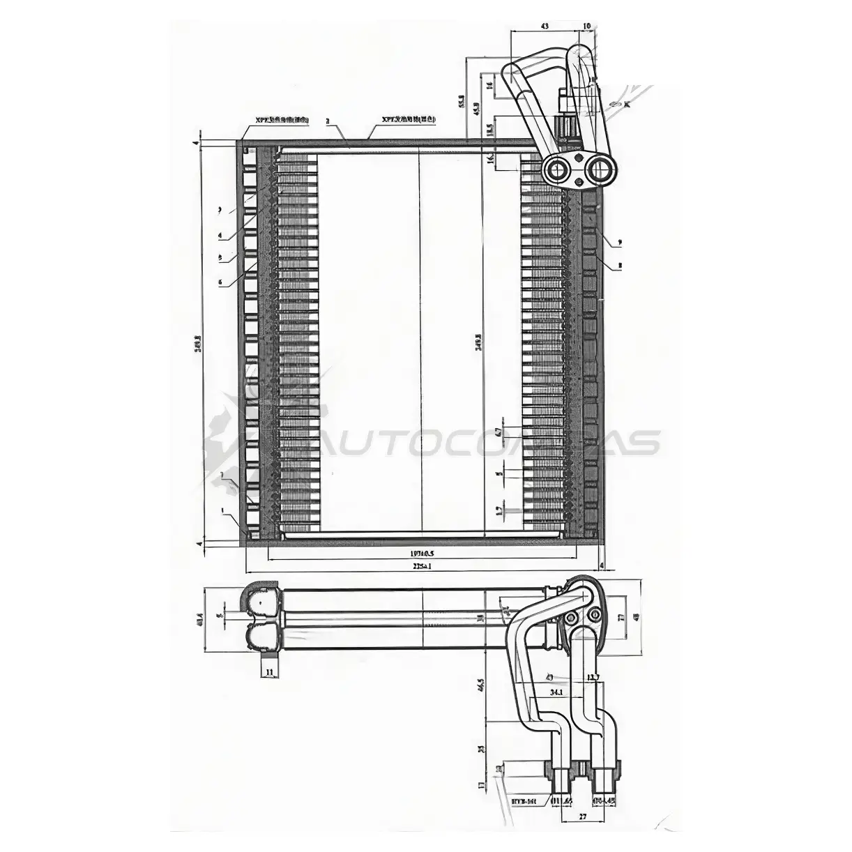 Испаритель кондиционера NISSAN X-TRAIL 07-13/SERENA 05-/SENTRA 06-/LAFESTA 05-12 SAT I0 04SI ST4330003 1440987093