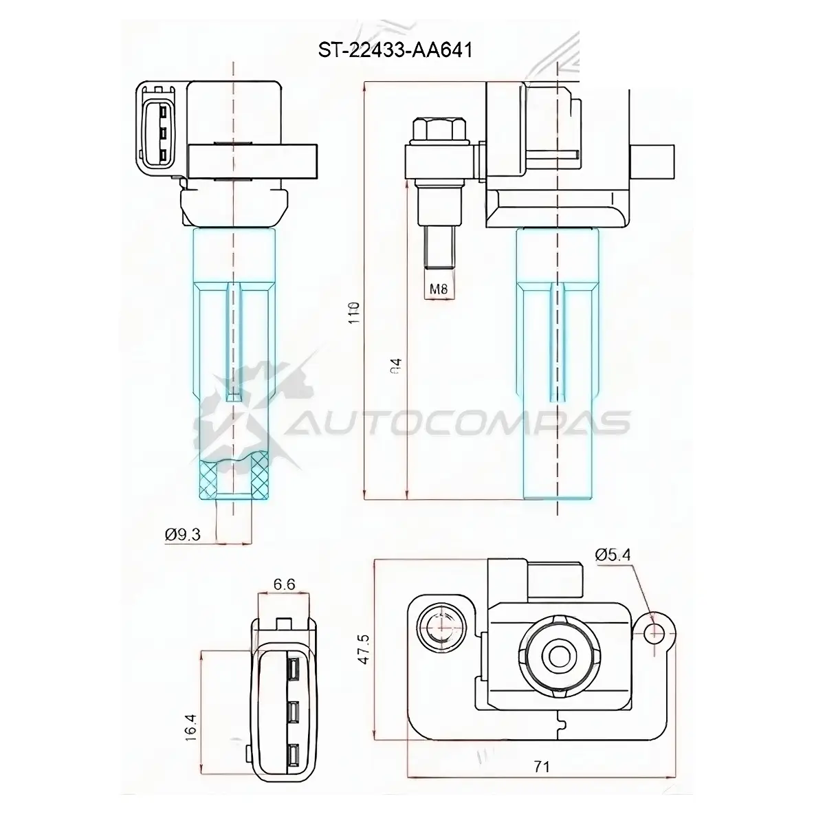 Катушка зажигания SUBARU IMPREZA GR/GV/LEGACY BM/BR/FORESTER SH SAT 1422820814 TX CZ2X0 ST22433AA641