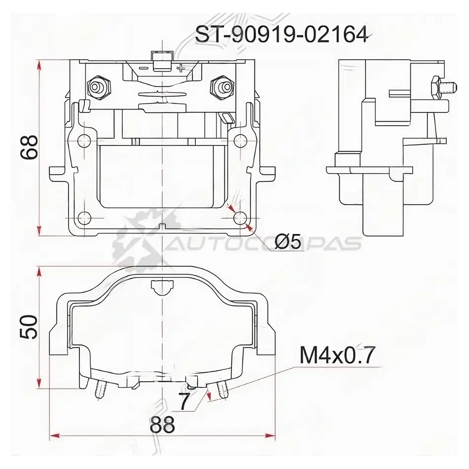 Катушка зажигания Toyota A-ser/E-ser/1RZ/2RZ, EL/AE/EE/ET/AT19/212 SAT 09AH 5 ST9091902164 1422824848
