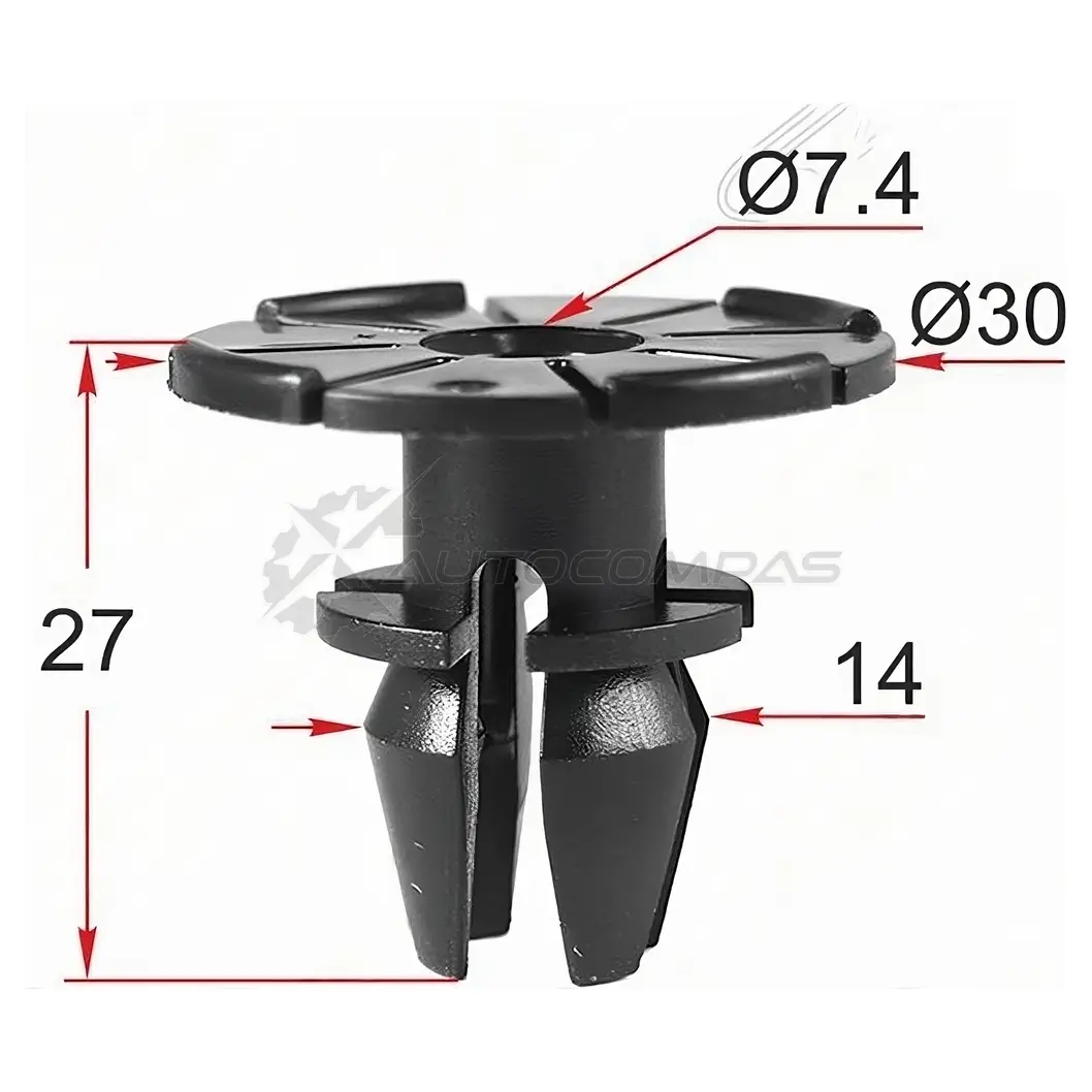 Клипса крепления порога BMW 5 E60/E61 (1 шт.) SAT STM12272 MWS DW81 1440512249