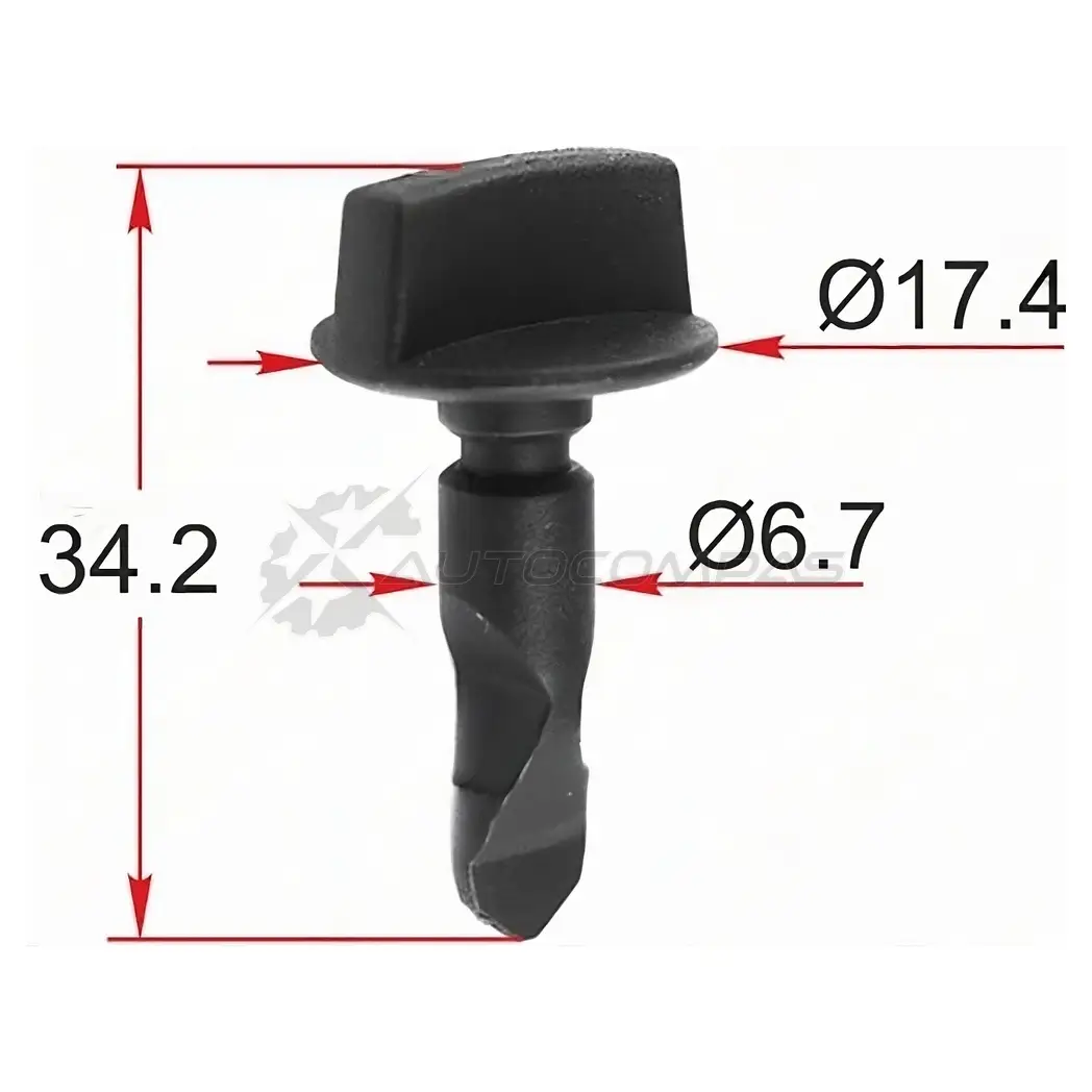 Клипса обшивки кузова VAG (1 шт.) SAT G LMV7PL STKE386 1440546498