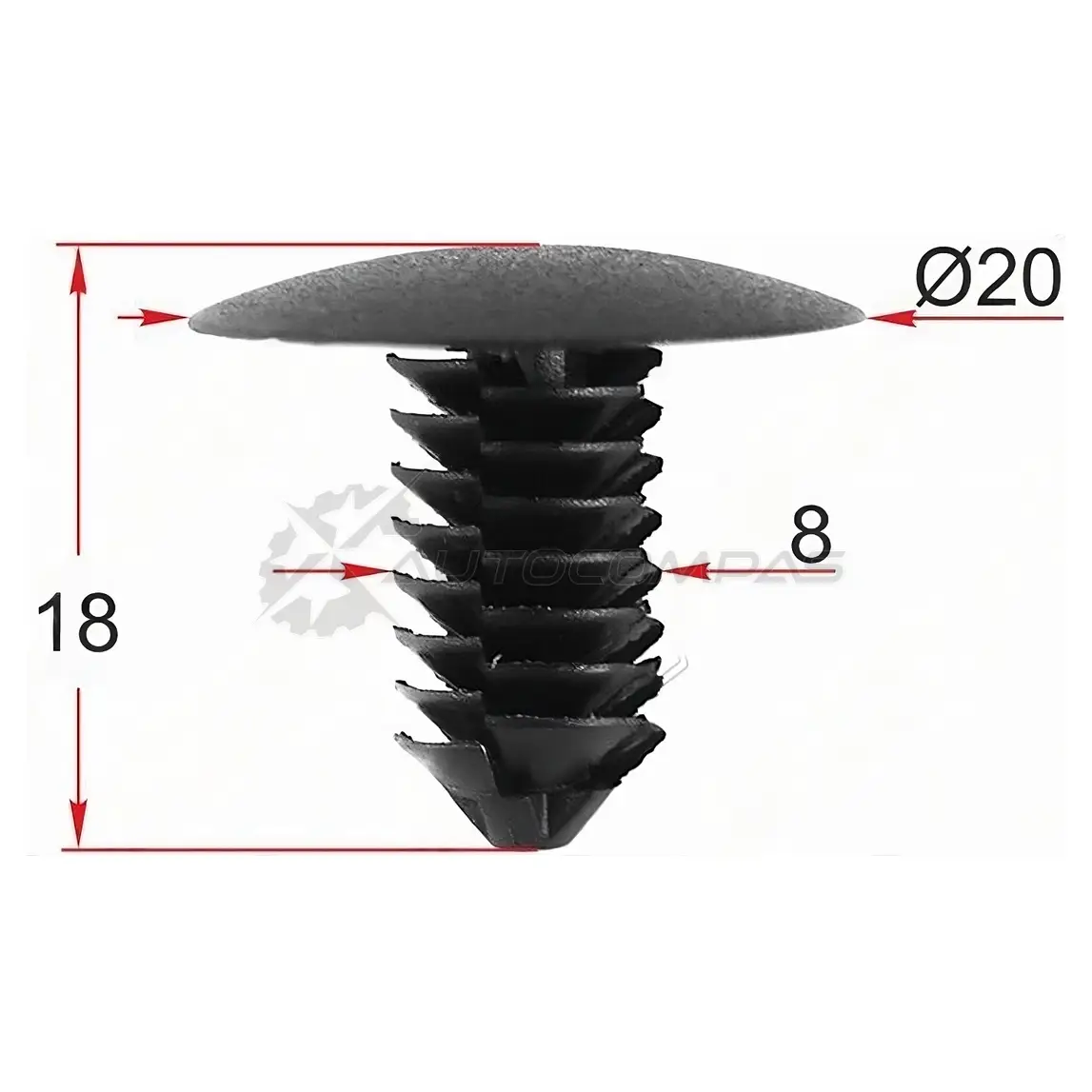 Клипса обшивки кузова VAG (1 шт.) SAT HRO7 4Y4 STM12534 1440546511