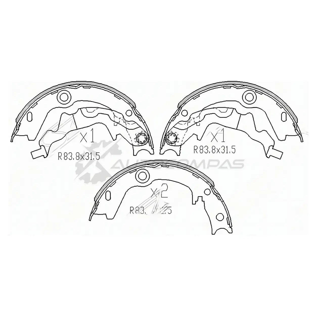 Колодки ручного тормоза HYUNDAI ACCENT 05-10/KIA RIO 05-11 SAT 1440521615 HF0 OLZO ST583501GA00