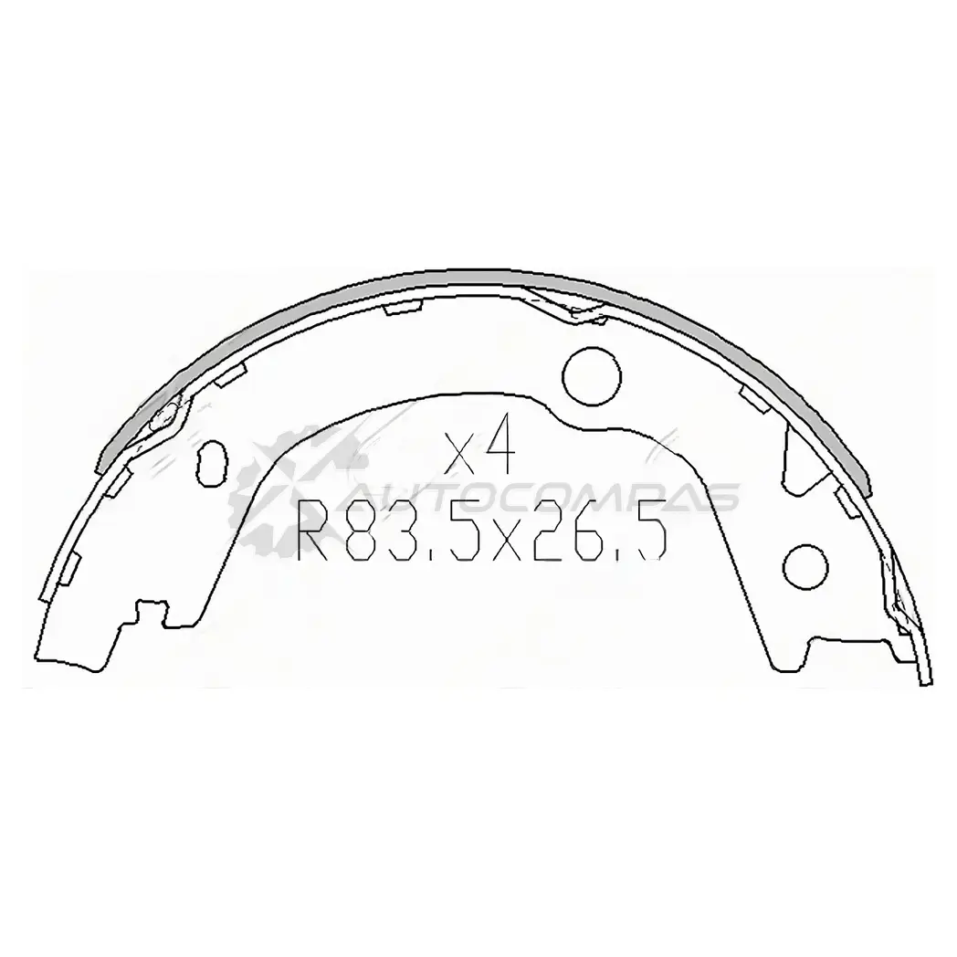 Колодки ручного тормоза HYUNDAI TUCSON 04-10/SONATA 04-/KIA SPORTAGE 04-/SSANGYONG KYRON 05 SAT ST5835017A00 9 G4VTC7 1440523059 изображение 0