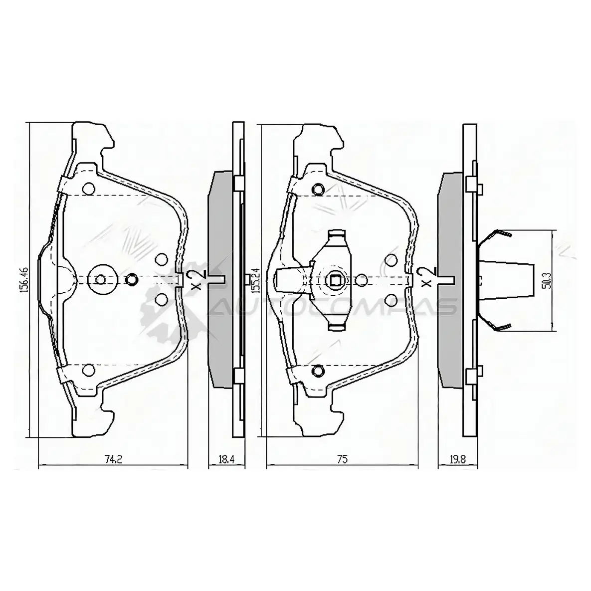 Тормозные колодки передние FORD S-MAX 06-/ VOLVO S80/V70/XC70 06 SAT 1440516036 MN WZ0CI ST30793857