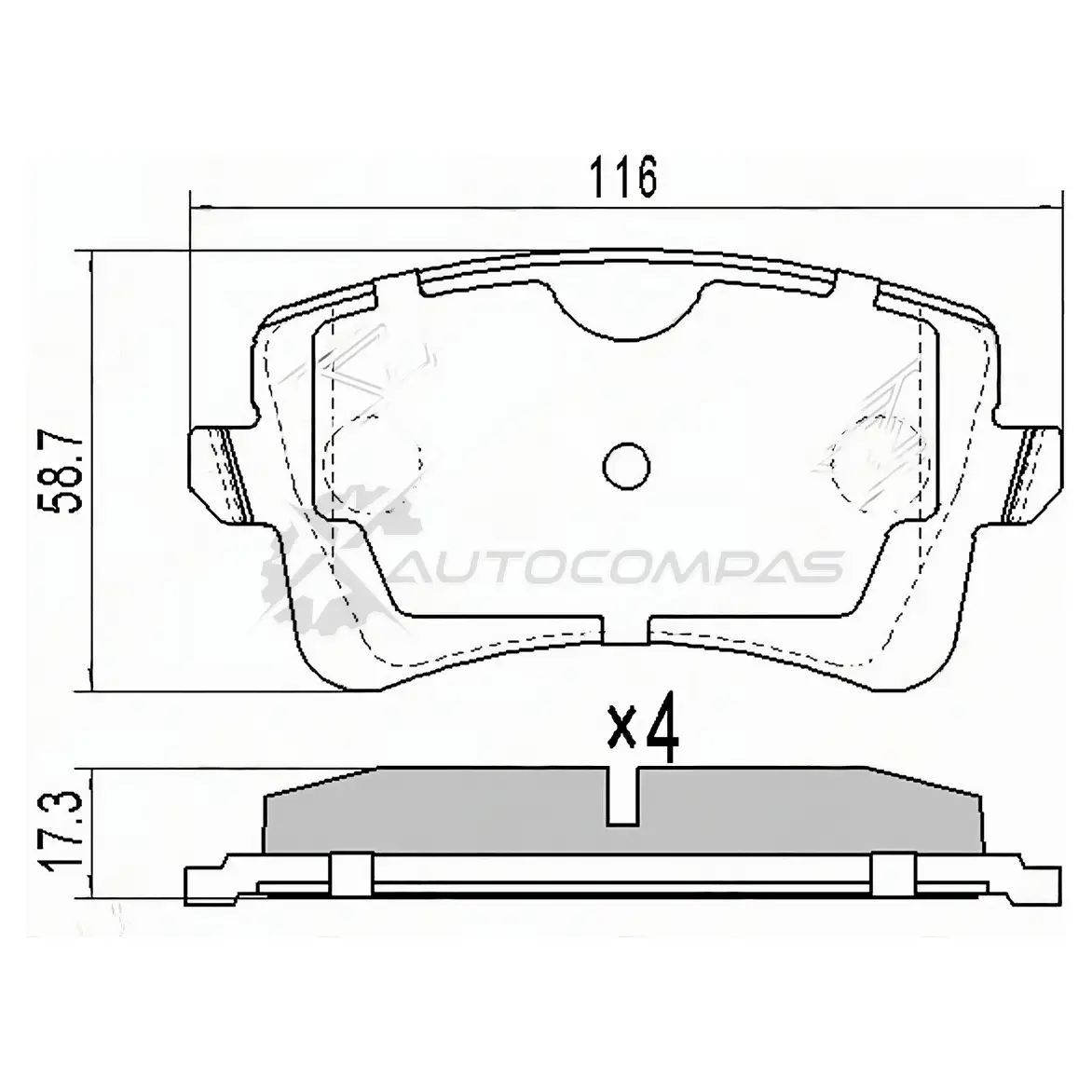 Тормозные колодки задние AUDI Q5 17-/A4 07-/A5/S5 07 SAT ST8K0698451C EBF CN 1440546387