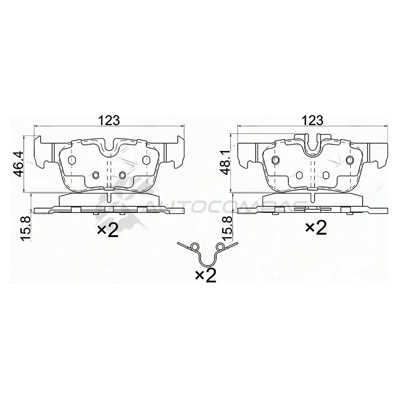 Тормозные колодки задние BMW X1 F48 16-/X2 F39 17 SAT ST34216859917 K0 NGX8 1440512499