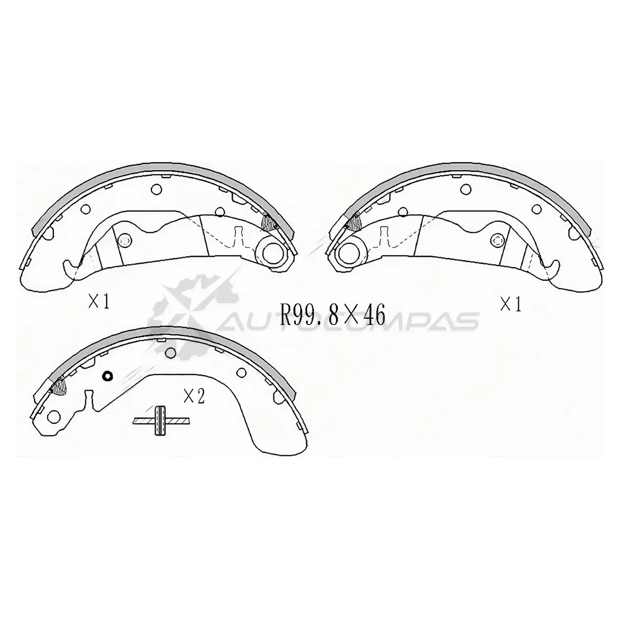 Тормозные колодки задние DAEWOO NEXIA 12 SAT 1422875459 B4V8 WGF ST96226110