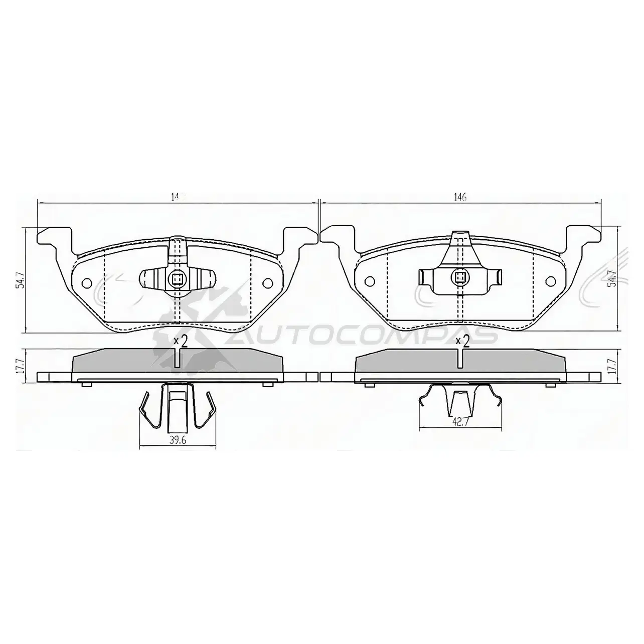 Тормозные колодки задние FORD MAVERICK 01-08/ MAZDA TRIBUTE 04-08 SAT ST6L8Z2200B 56Z T6I 1422801904 изображение 0