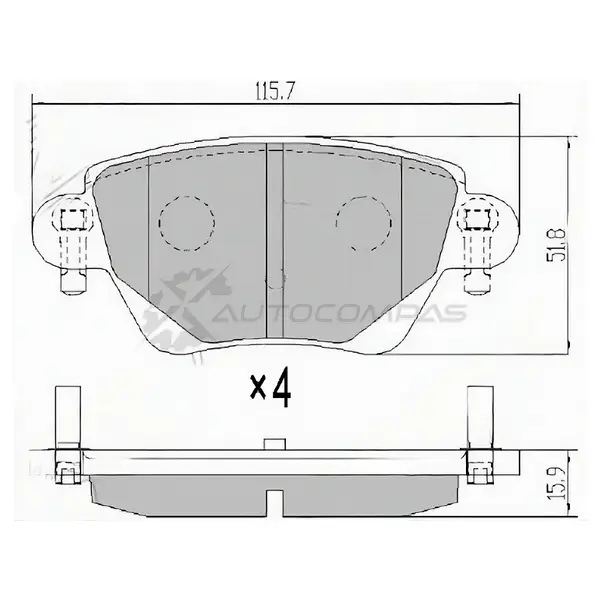 Тормозные колодки задние FORD MONDEO 00-07 SAT 86Y6 UXL 1440516204 ST1219894