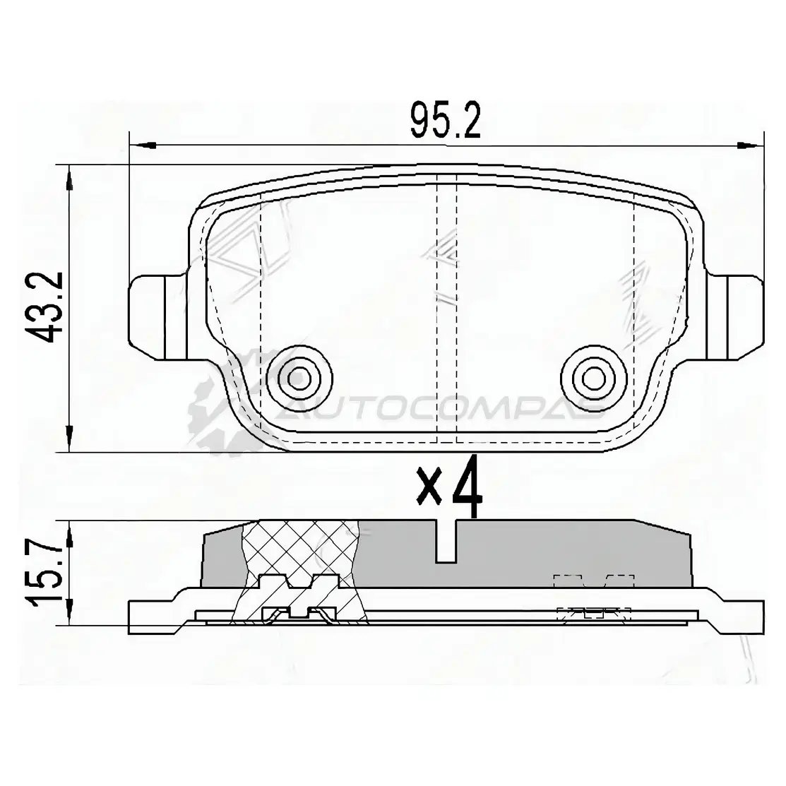 Тормозные колодки задние FORD MONDEO 07-14 SAT QG5V6 BK ST1566234 1422801724 изображение 0