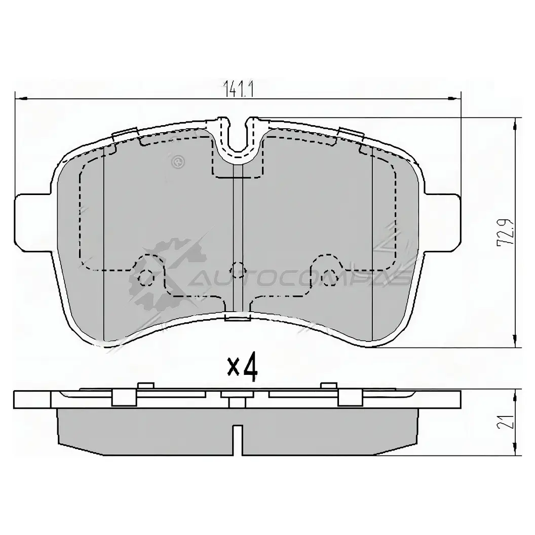 Тормозные колодки задние IVECO DAILY 06 SAT ST42555917 1440524300 BM3WE P