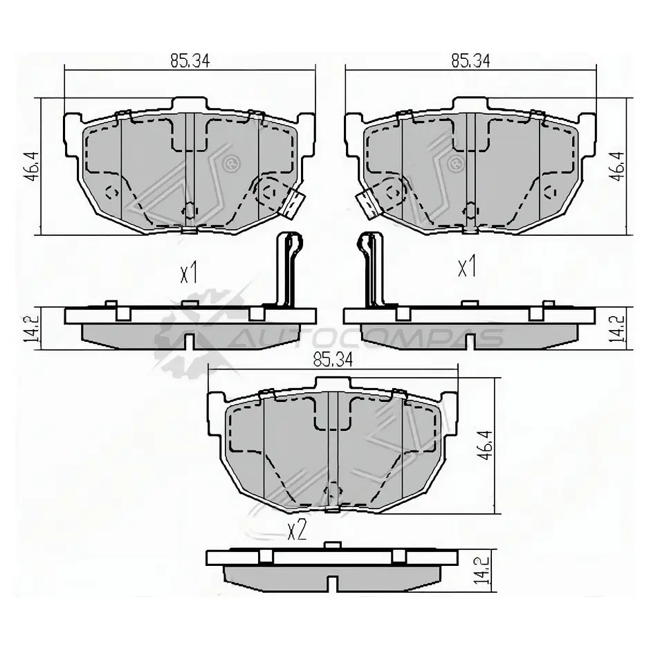 583022fa10. 583022da10. MAPCO 6821 колодки торм.зад.. 58302-2da10.