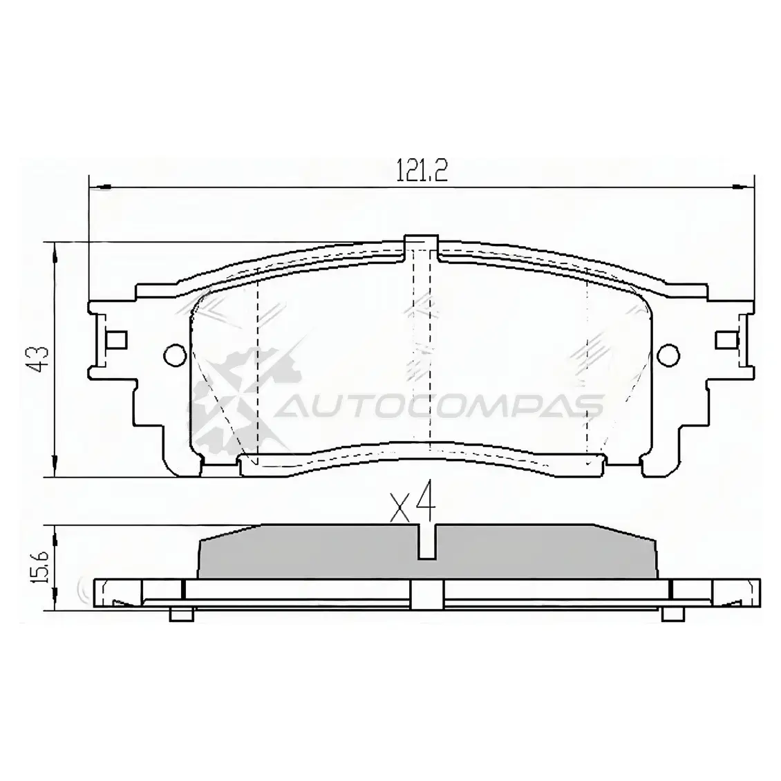 Тормозные колодки задние LEXUS NX200/NX200T/300H 14 SAT 3C6Z95 J 1422873785 ST0446678020 изображение 0