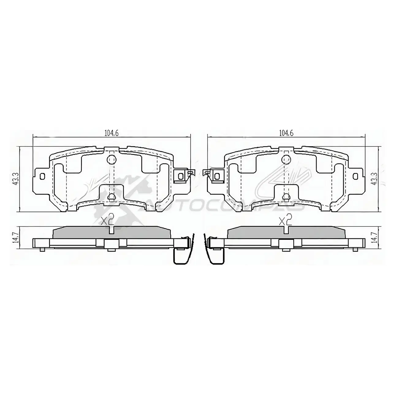 Тормозные колодки задние MAZDA CX5 11 SAT ECIX4O D STK0Y12648Z 1422876005