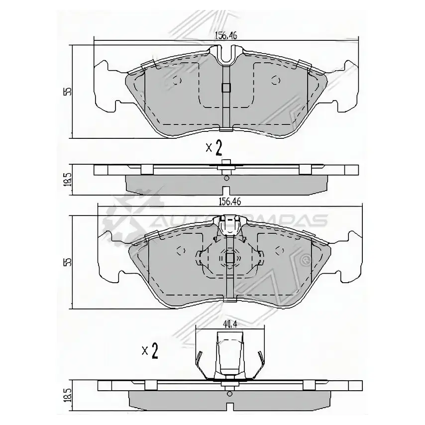 Тормозные колодки задние MERCEDES G-CLASS W460/W461/W463 89-00/SPRINTER 96-06 SAT ST2D0698451 1422811978 ZU80 N