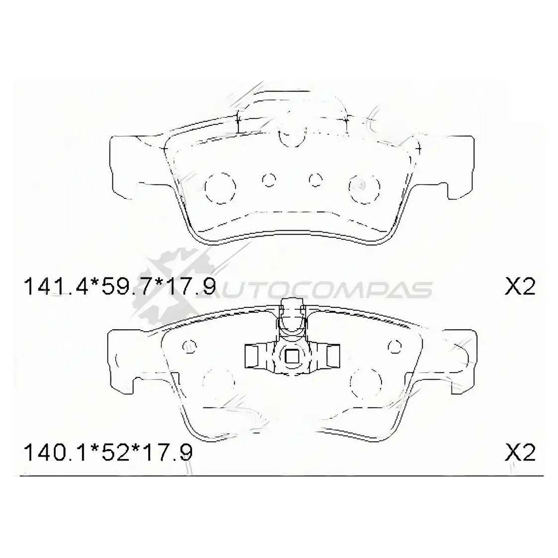 Тормозные колодки задние MERCEDES GL X164/ML W164/G W463 SAT C143 BM STA1644201520 1422812006