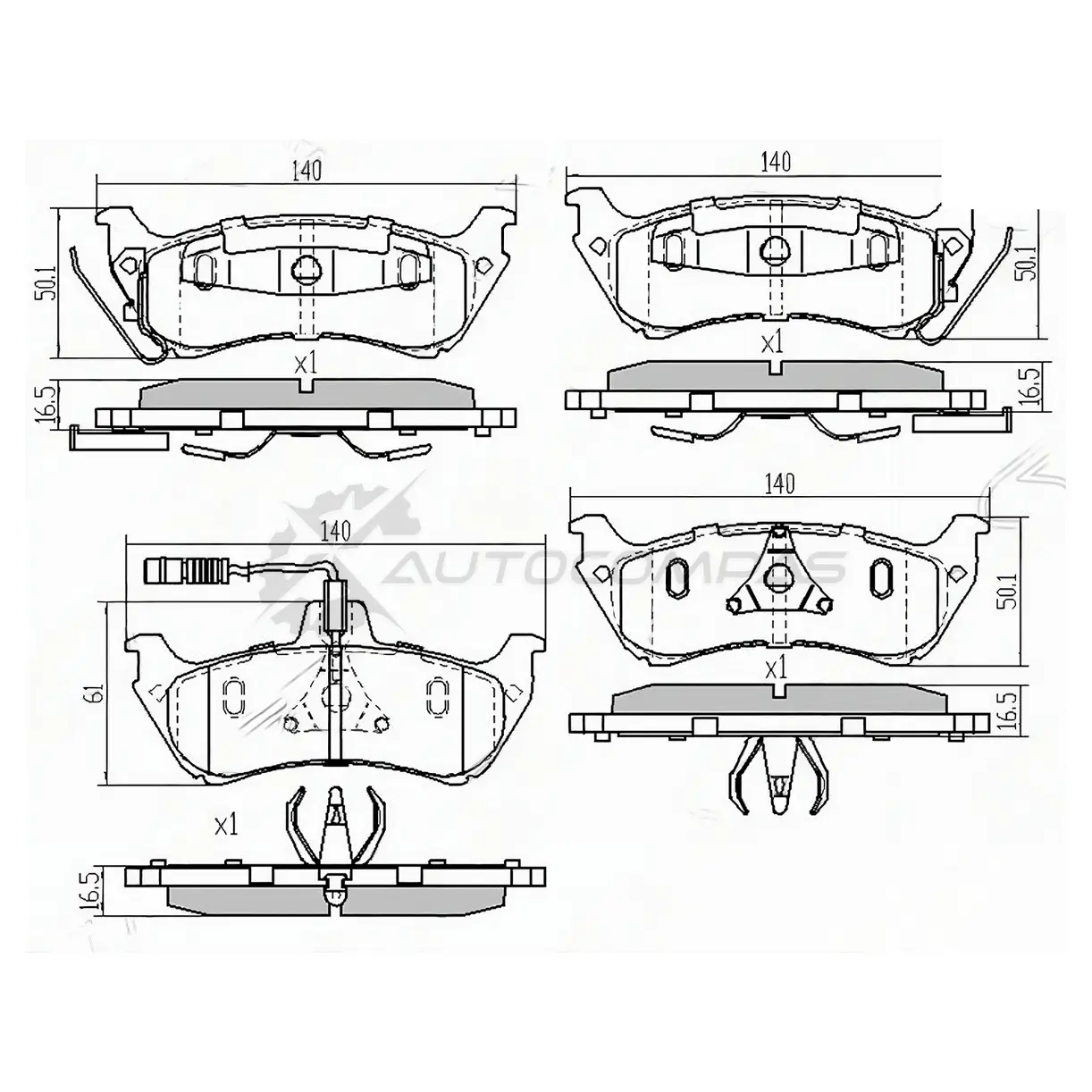 Тормозные колодки задние MERCEDES ML163 98-03 SAT Y 6M1IL STA1634201420 1422812193