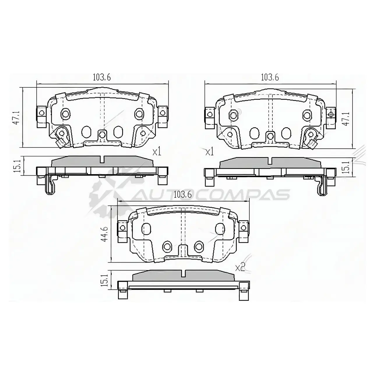 Тормозные колодки задние NISSAN X-TRAIL N32 SAT M4V 187 1422817782 STD40604CA0A изображение 0