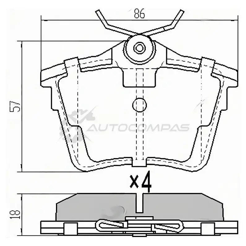 Тормозные колодки задние PEUGEOT 407 04-10/607 00-10/CITROEN C5 08 SAT UK EQM22 1422800132 ST425326