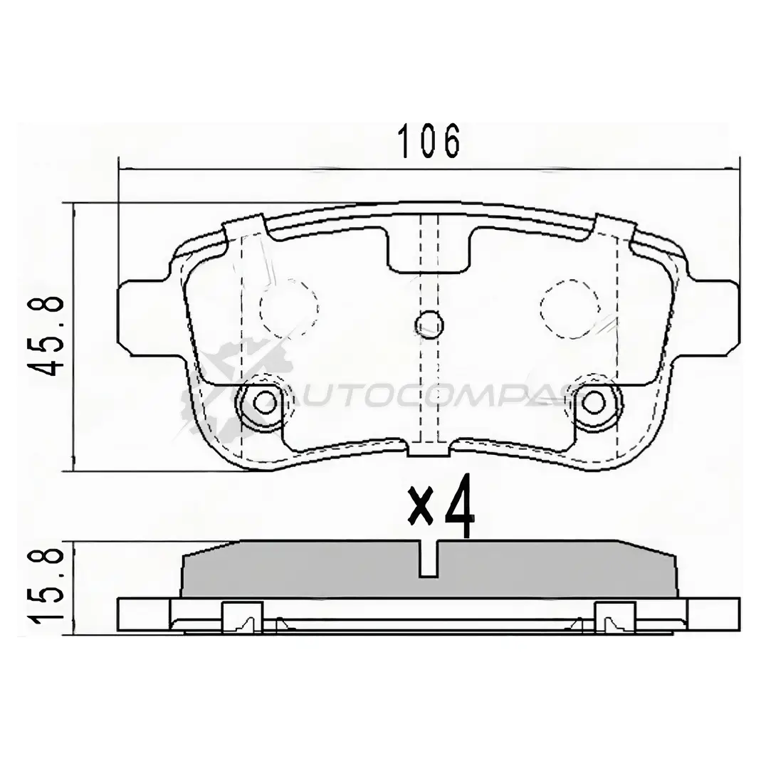 Тормозные колодки задние RENAULT MEGAN 08-/FLUENCE 10-/SCENIC 09 SAT 1422820058 SS3E YC8 ST440604694R