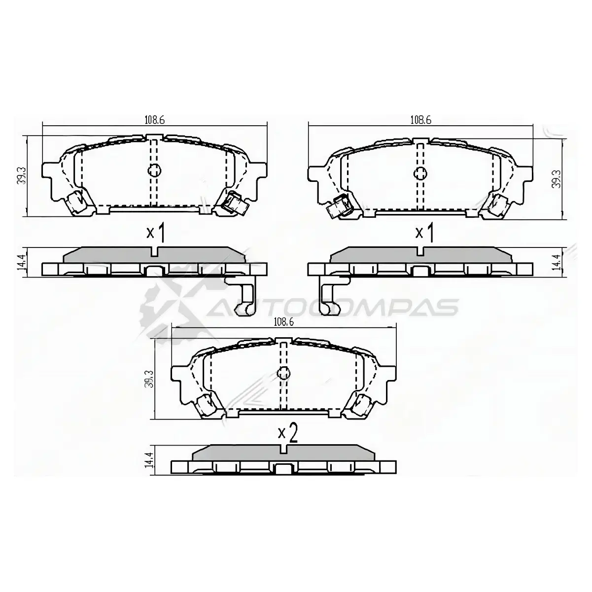 Тормозные колодки задние SUBARU FORESTER/IMPREZA SAT EK6K P ST26696FE040 1422820180 изображение 0