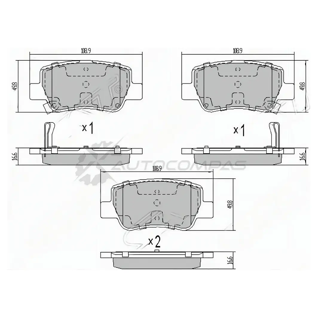 Тормозные колодки задние Toyota AVENSIS ZRT270 08 SAT P5ZO 8 1422829909 ST0446605040