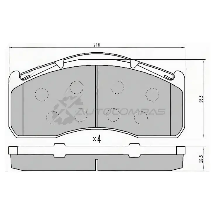Тормозные колодки задние VOLVO FH1/FM1 SAT ST20768101 D7FX HD 1440548013
