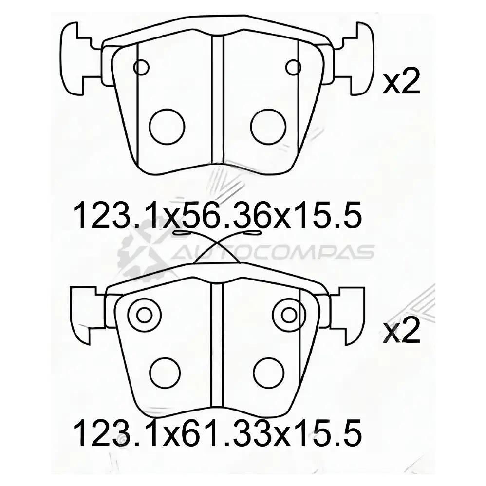 Тормозные колодки задние VW PASSAT 11-/KODIAQ 17 SAT ST3Q0698451B 1440546467 94 OW5Y4 изображение 0
