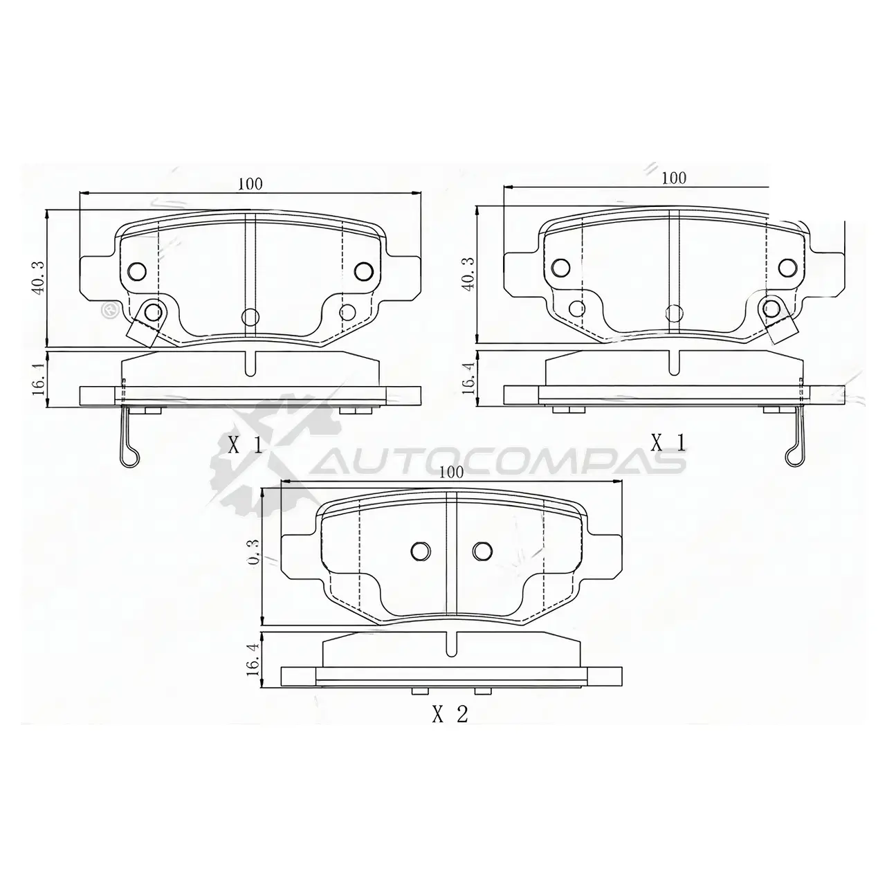 Тормозные колодки задние CHERY TIGGO T11 05-14/TIGGO 4 17-/ TIGGO 7 16-/LIFAN X60 11 SAT ST280081 1440987349 MB 7KXP изображение 0