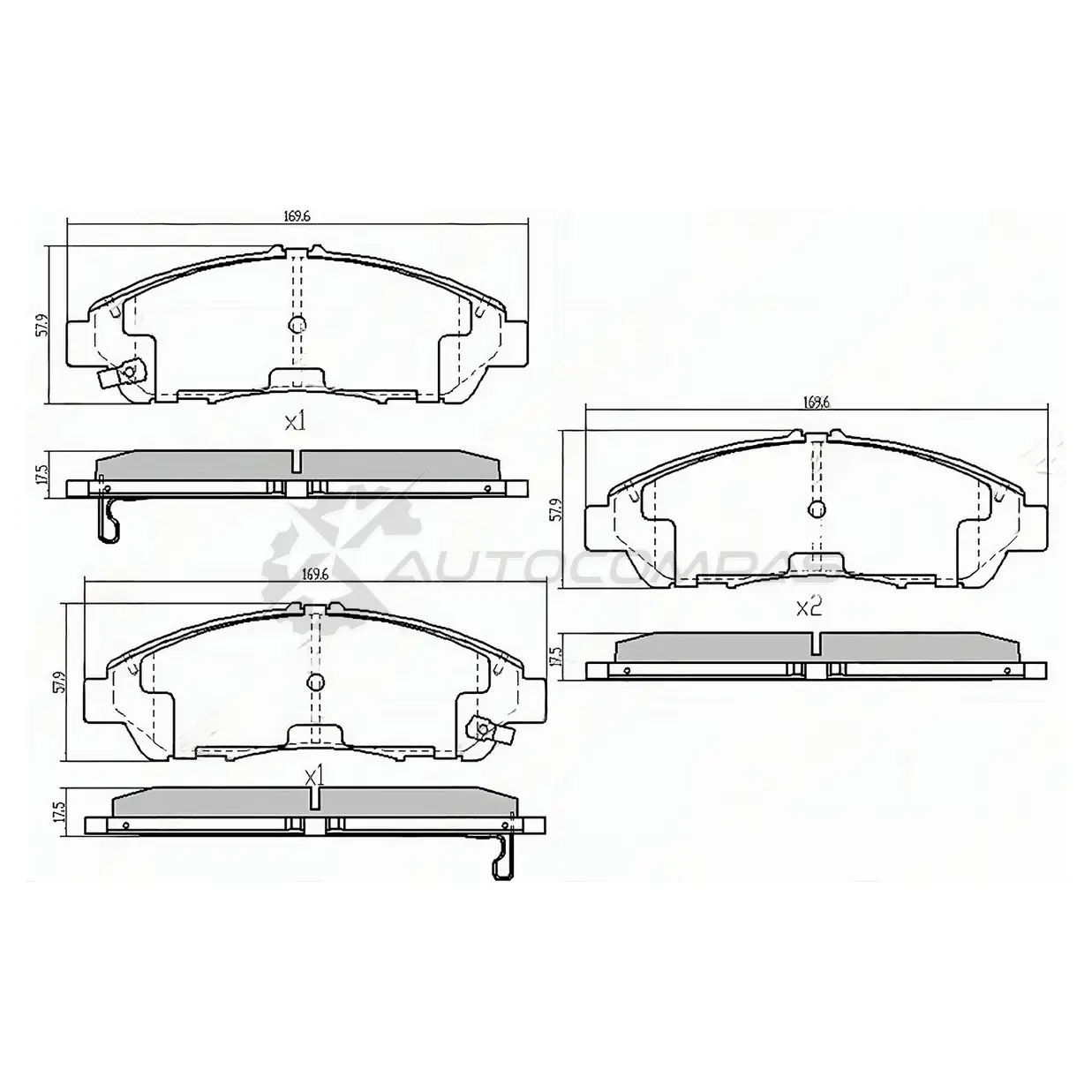Тормозные колодки передние ACURA MDX 06-/ HONDA PILOT 11 SAT Y33K WV5 1422805323 ST45022SZAA00