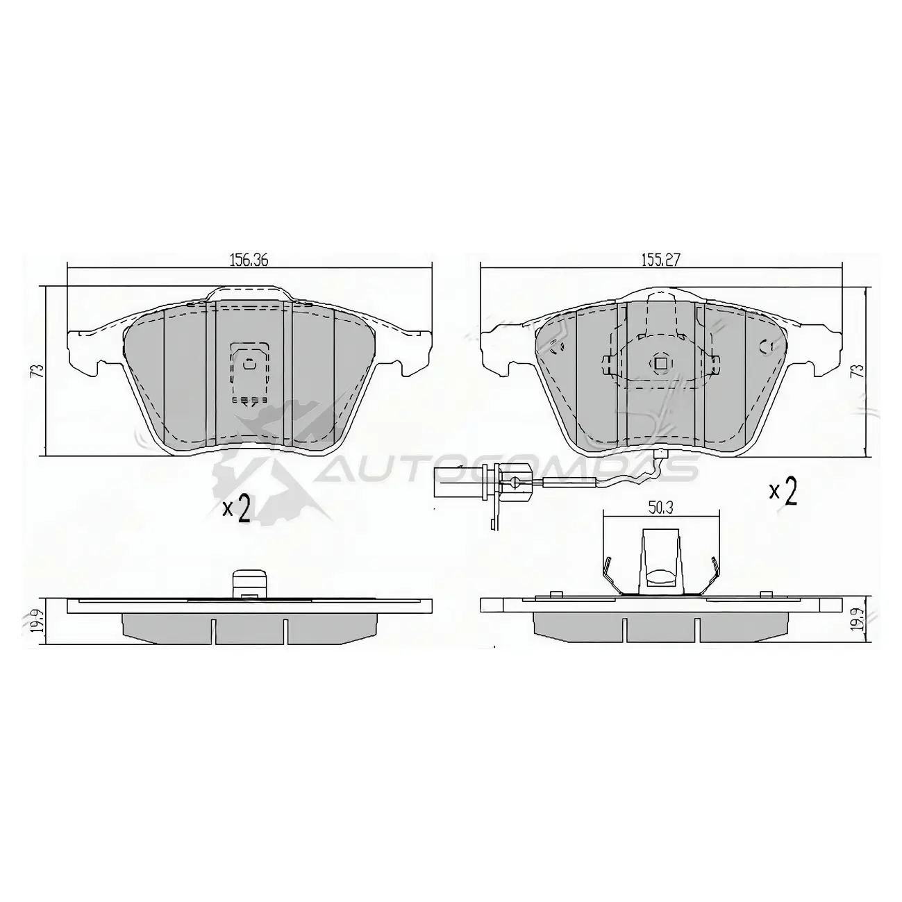 Тормозные колодки передние AUDI A4 04-08 A6 05-11 SAT J99 29PZ ST8E0698151G 1422811871
