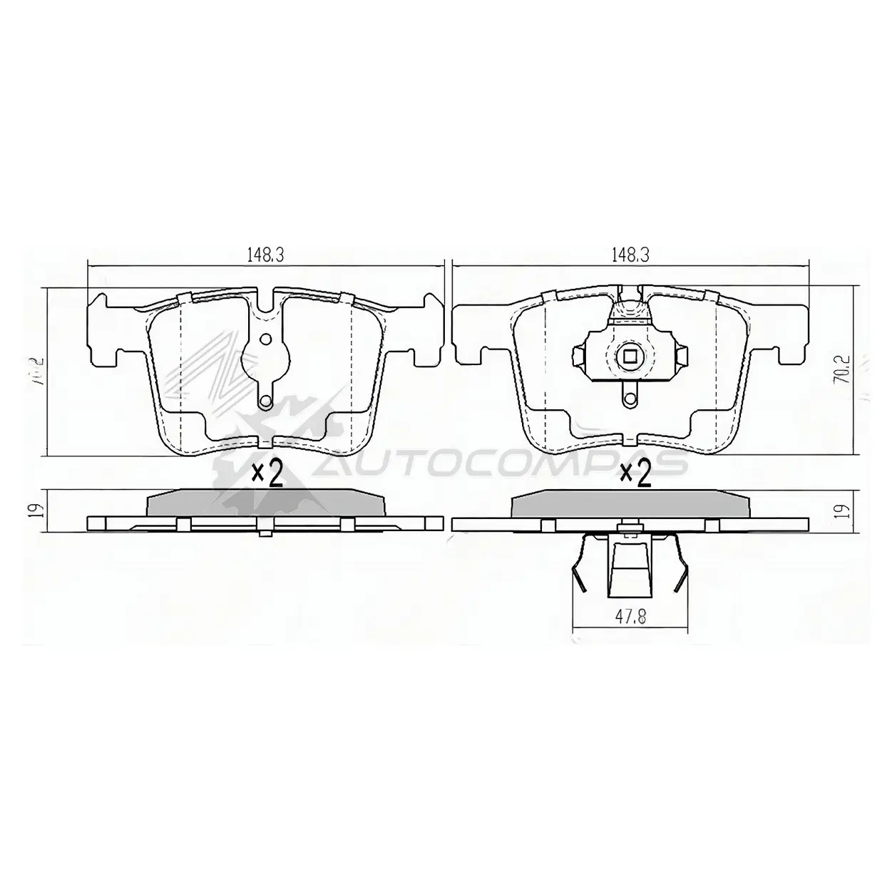 Тормозные колодки передние BMW 1 F20/F21 11- 2 F22 13- 3 F30/31/34/80 11- 4 F32/33/36/82/83 13- X3 F SAT ST34106799801 1422798821 5CEYIQ J